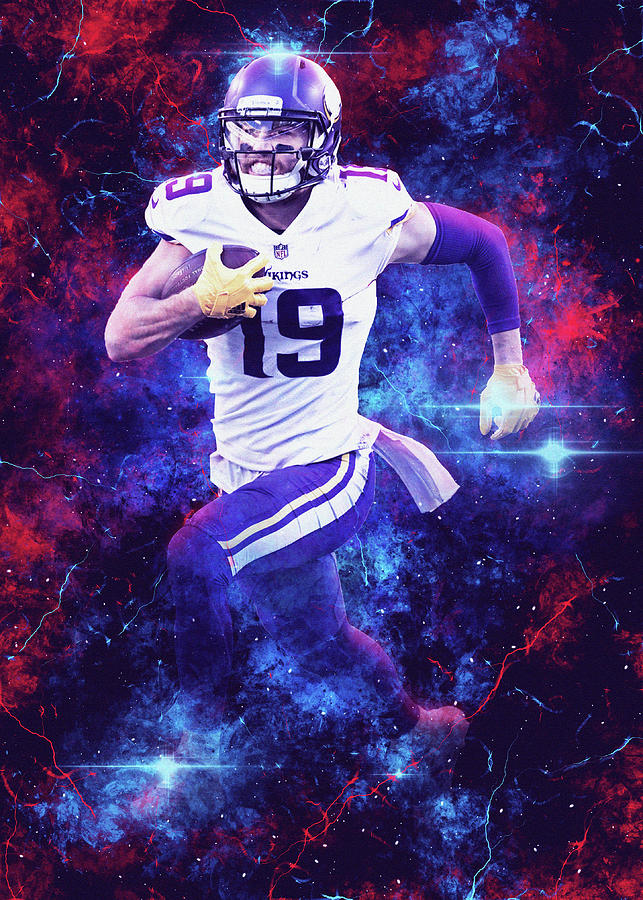 Adam Thielen Digital Art by Yoyo Di