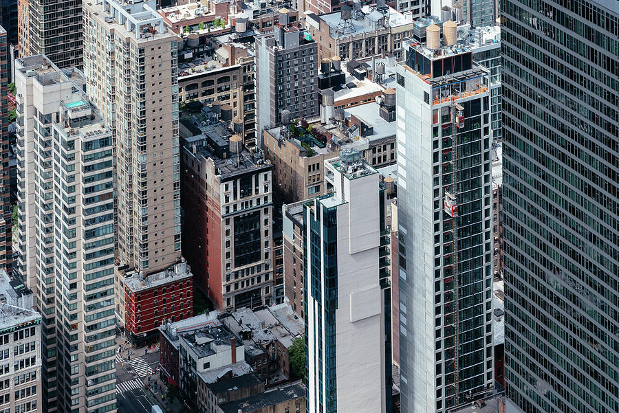 Aerial View Of Buildings Of Midwtown Of Manhattan In New York Photograph