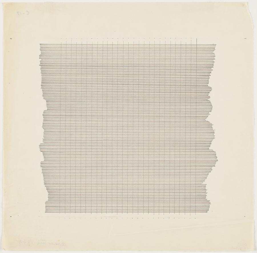 Agnes Martin Untitled 3 Drawing by Dan Hill Galleries Fine Art America