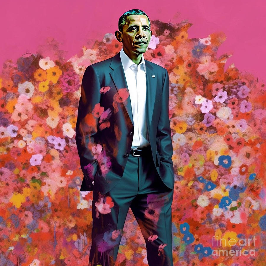 ai  fashion  art  for  Barack  Obama  by Asar Studios Painting