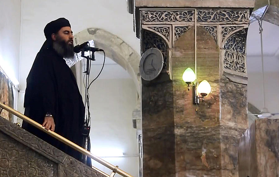 Alleged ISIL leader appears in video footage Photograph by Anadolu Agency Alleged ISIL leader appears in video footage Photograph by Anadolu Agency