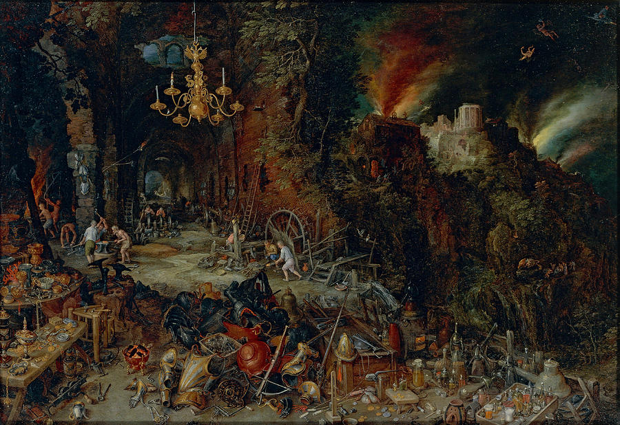 Allegory of Fire Painting by Jan Brueghel the Elder | Fine Art America