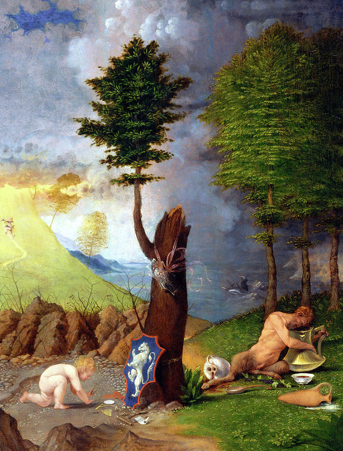 Allegory Of Virtue And Vice Painting