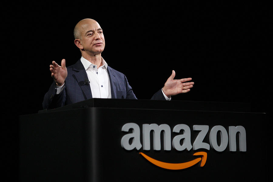 Amazon Holds News Conference Photograph by David McNew Amazon Holds News Conference Photograph by David McNew