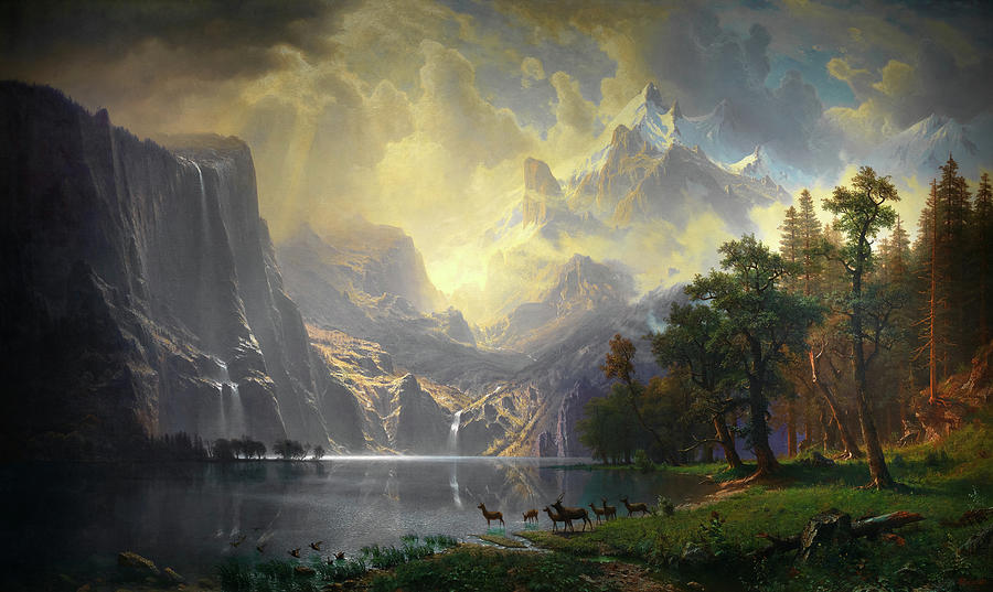 Albert Bierstadt  Painting - Among the Sierra Nevada #3 by Albert Bierstadt