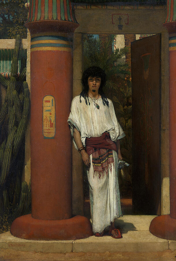 An Egyptian in a Doorway #3 Painting by Lawrence Alma-Tadema