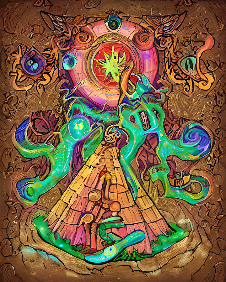 Ancient Aztec Mayan Illustration Digital Art by Ervina Anandhita - Fine ...