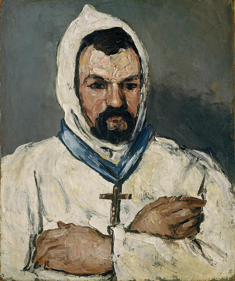 Antoine Dominique Sauveur Aubert, the Artists Uncle  as a Monk #4 Painting by Paul Cezanne