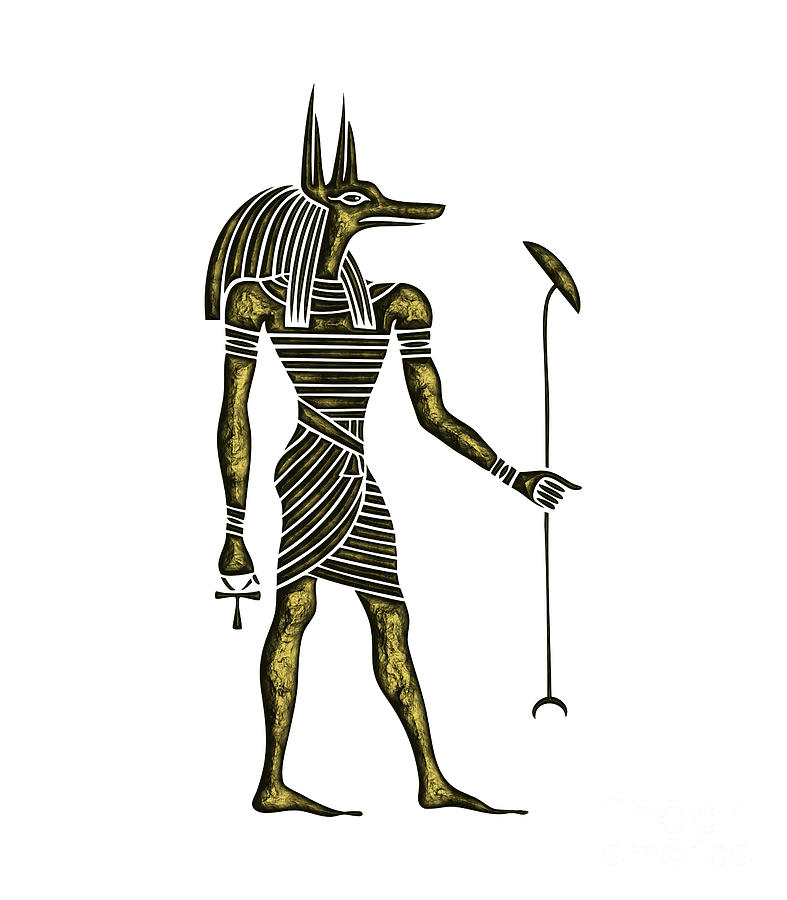 Anubis - God of Ancient Egypt #3 Mixed Media by Michal Boubin