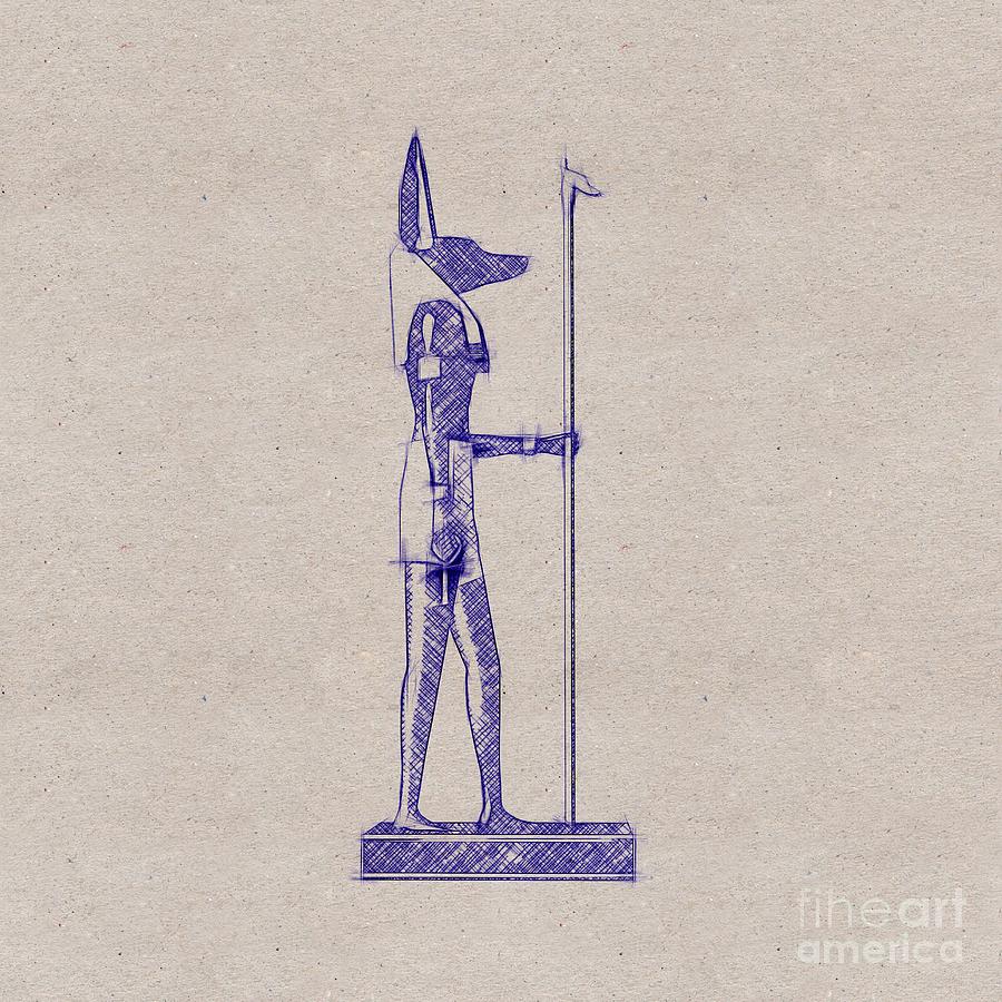 Anubis God of Egypt #3 Digital Art by Esoterica Art Agency
