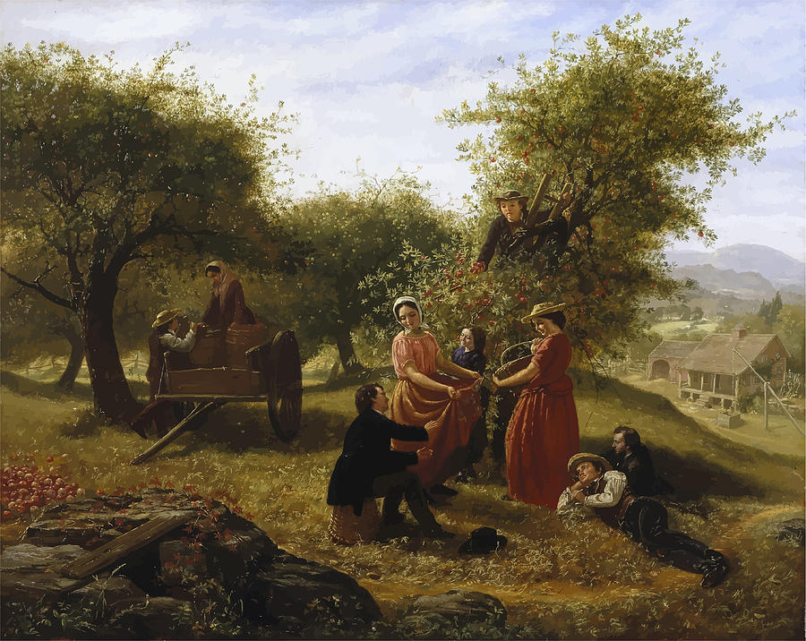 Apple Painting - Apple Gathering  #3 by Jerome Thompson