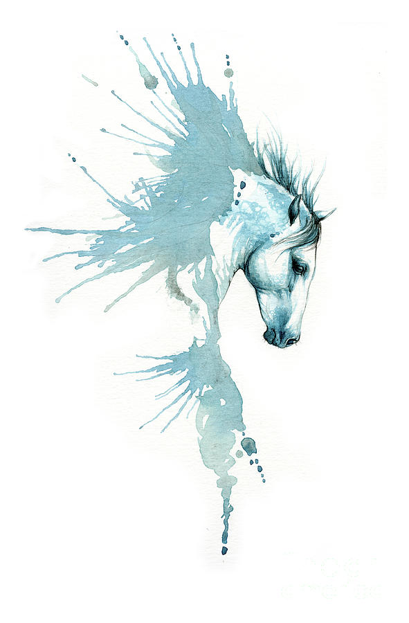 Aqua Horse 03 06 20 Painting