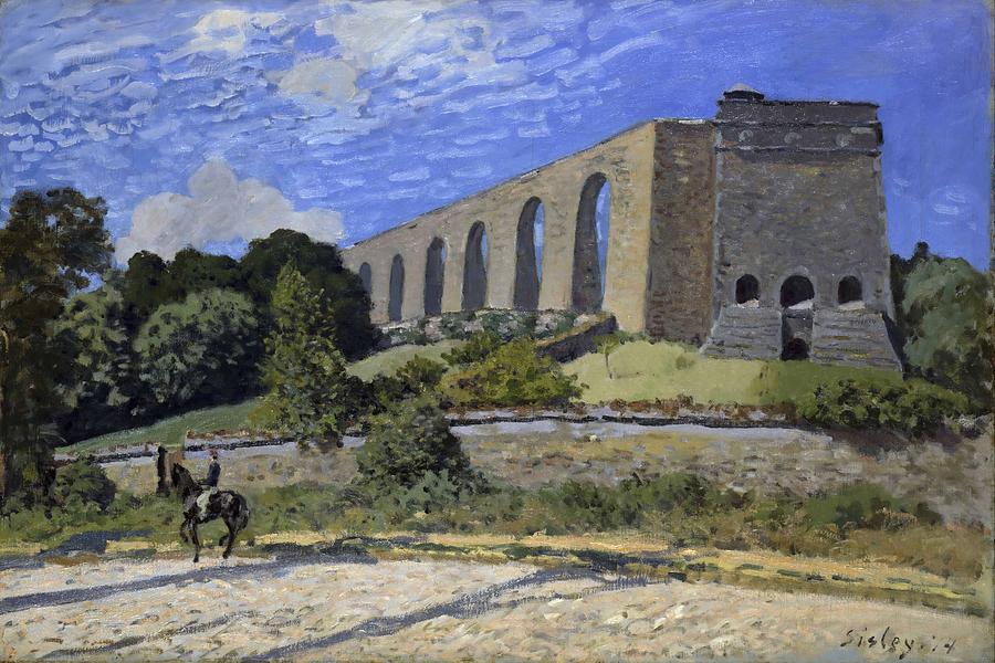 Alfred Sisley Painting - Aqueduct at Marly  #3 by Alfred Sisley