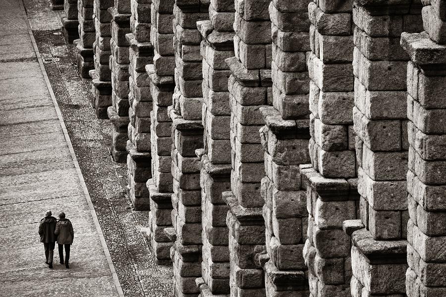 aqueduct closeup view in Segovia #3 Photograph by Songquan Deng