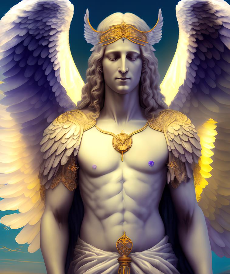 Archangel Zadkiel - Angel of Mercy and Compassion, Generative AI ...