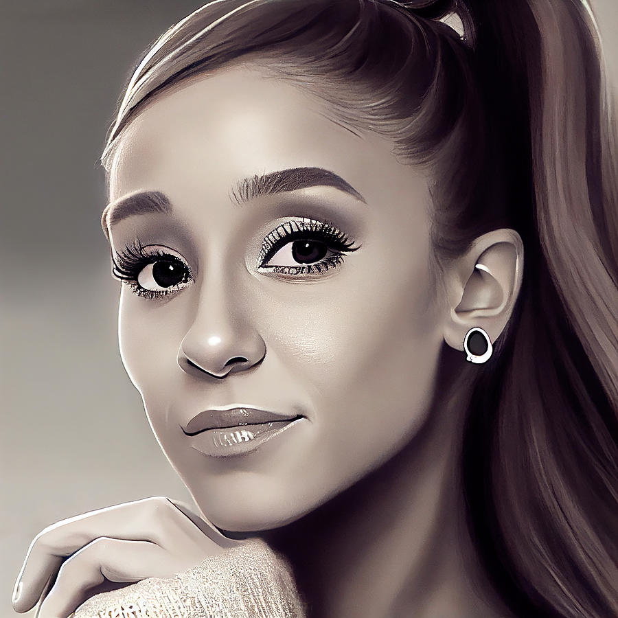 Ariana Grande Art Digital Art by Tim Hill - Fine Art America