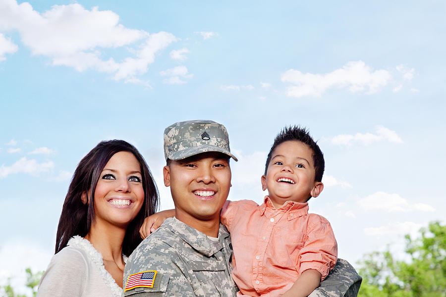 Army Family Series: Young US Soldier with Wife & Son #3 Photograph by DanielBendjy