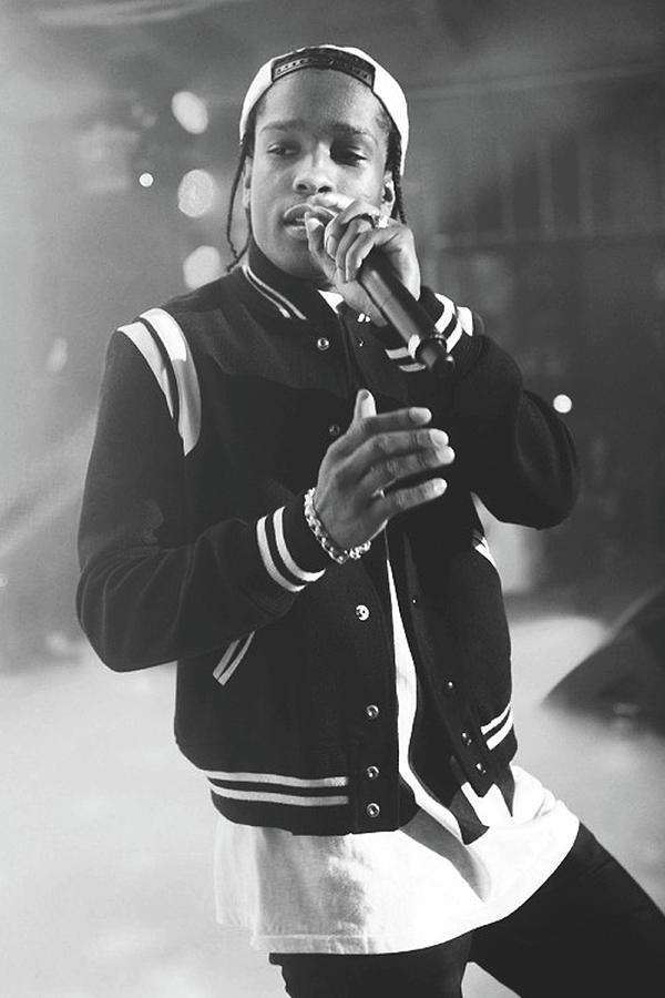 Asap Rocky Black And White Photograph by Ranka Juki