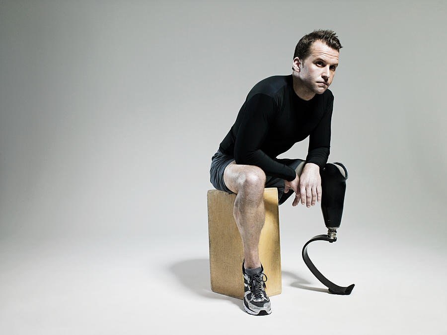 Athlete with prosthetic leg #3 Photograph by Image Source