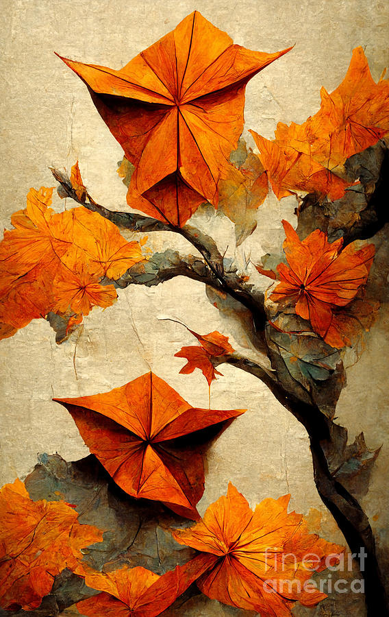 Autumn Origami Digital Art