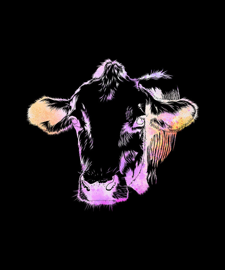 Awesome Cow Illustration Digital Art by CalNyto - Fine Art America