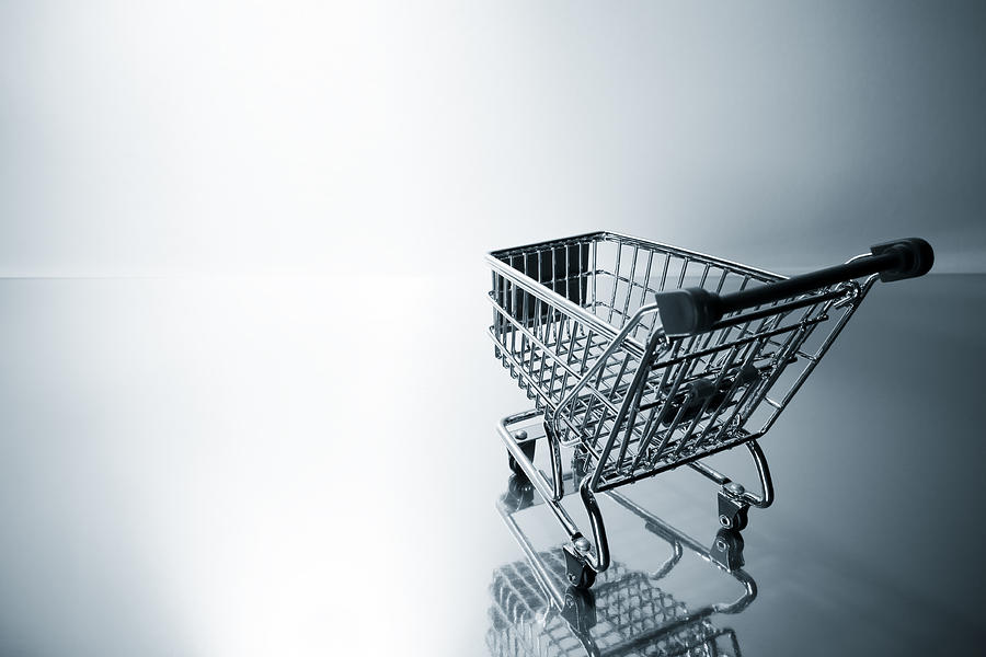 Backlit shopping cart. Basket Business Retail e-commerce Shop Wagon Store #3 Photograph by ThomasVogel