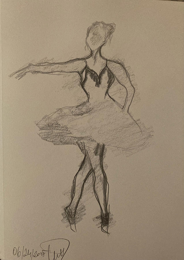 Ballerina Drawing by Lenka Kubesova | Fine Art America