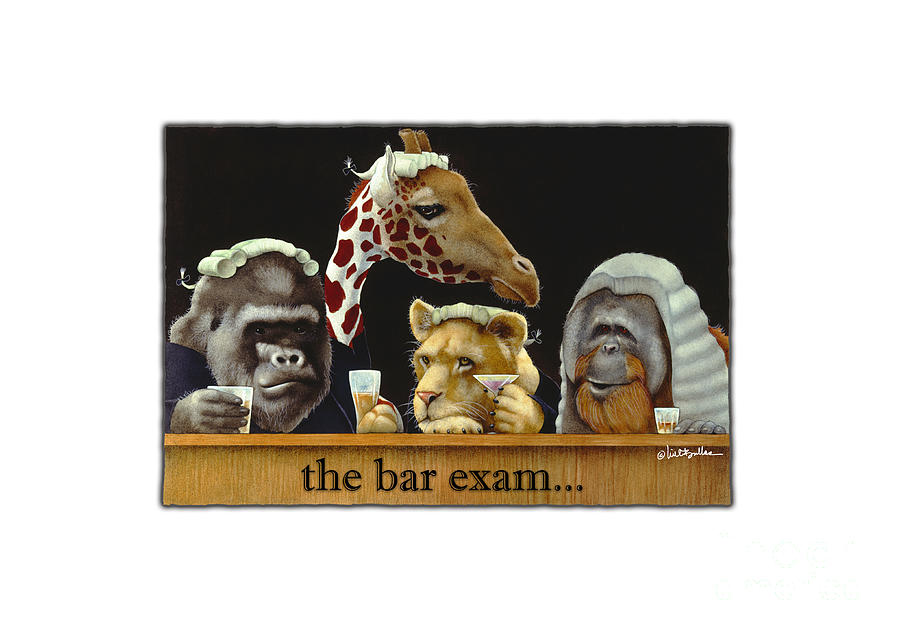 Bar Exam... #1 Painting by Will Bullas