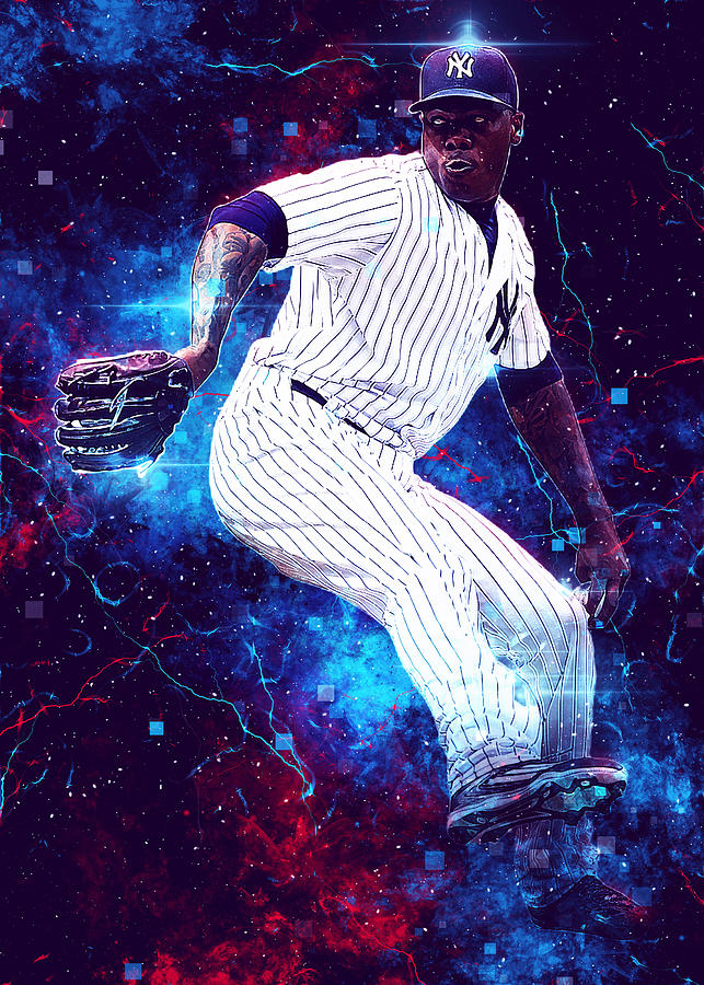 MLB Baseball Aroldischapman Aroldis Chapman Aroldis Chapman New York  Yankees Newyorkyankees Art Print by Wrenn Huber - Fine Art America