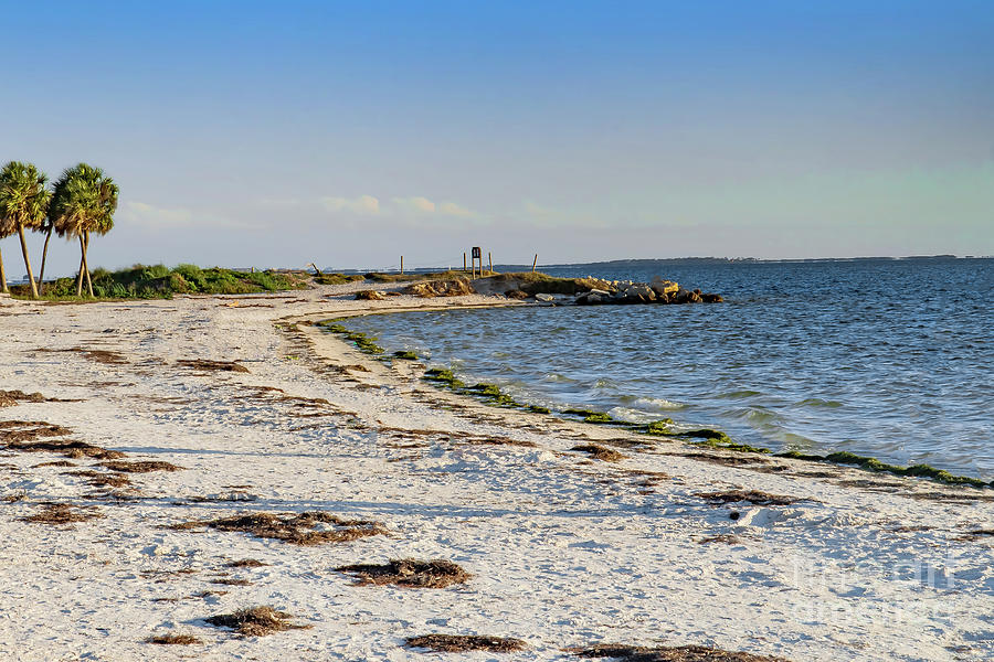 Beautiful beach and the Gulf of Mexico located at Tarpon Springs #3 Photograph by Timothy OLeary