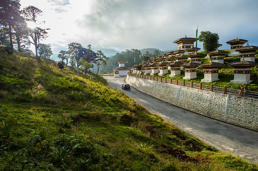 beautiful landscape of Dochula 108 stupa at Dochula pass Bhutan #3 Photograph by Skaman306