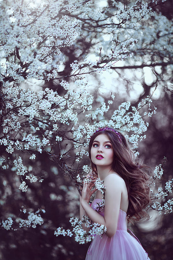 The girl is a flower princess by Marina Zharinova