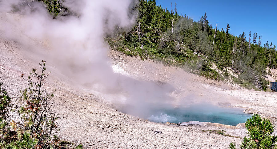 Beautiful Scenery At Mammoth Hot Spring In Yellowstone #3 Photograph by Alex Grichenko