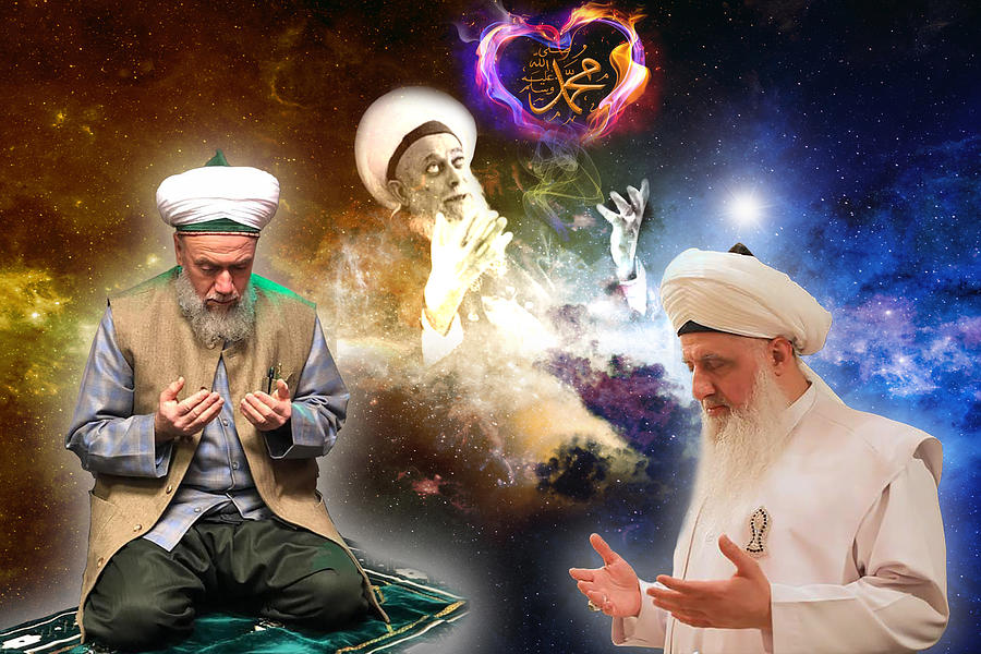 3 Beautiful Shaykhs Digital Art by Sufi Meditation Center