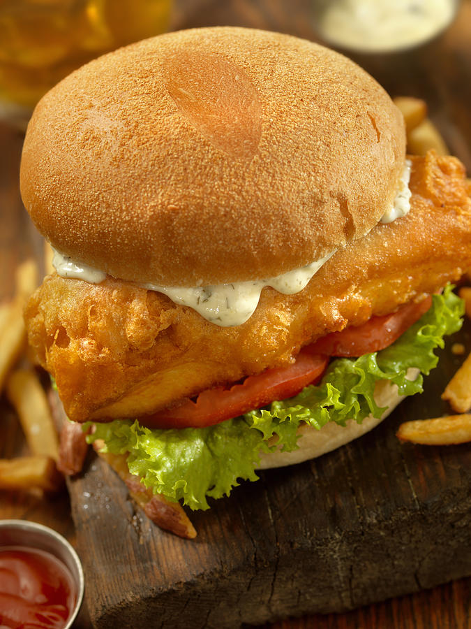 Beer Battered Fish Burger #3 Photograph by LauriPatterson