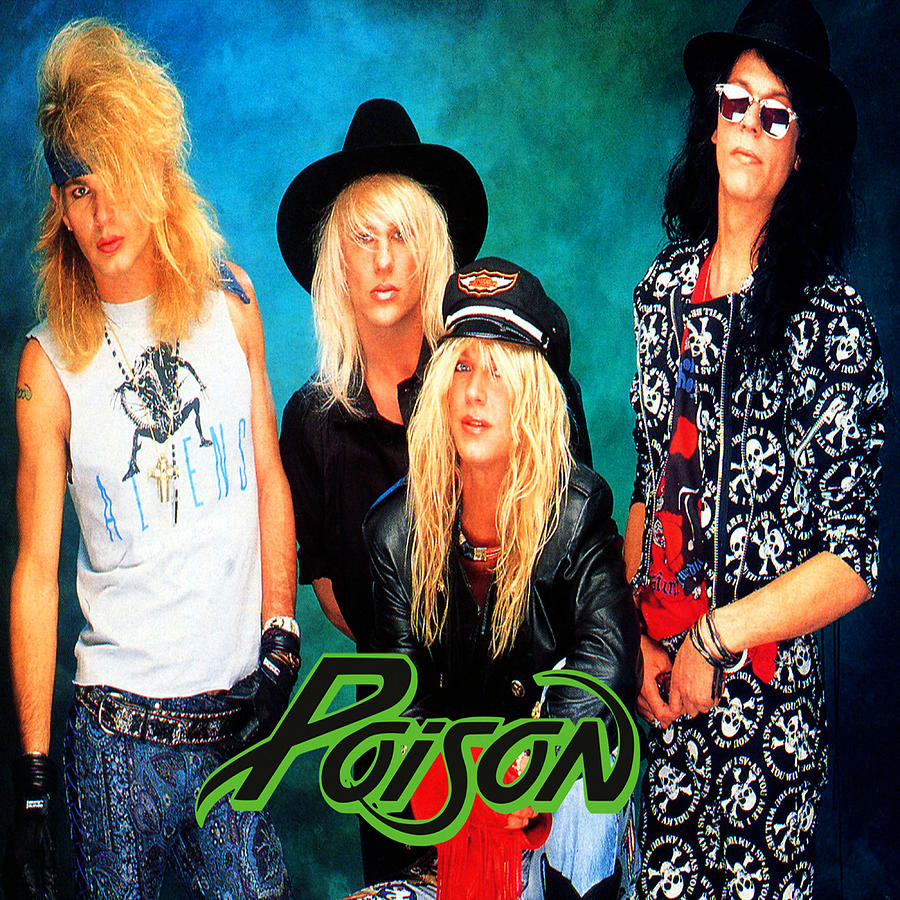 Best Of Music American Glam Metal Poison Band Digital Art by Fremont ...