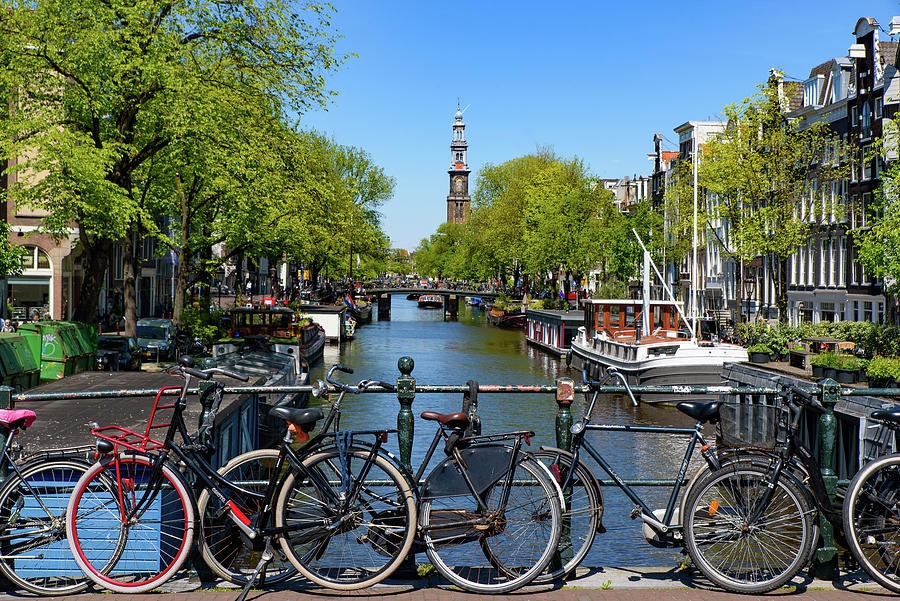 Bikes on bridge in Amsterdam Photograph by Chun Ju Wu - Fine Art America