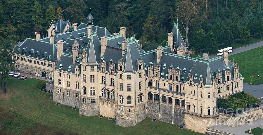 Biltmore Estate Aerial Photo Of Biltmore House Photograph By David Oppenheimer Pixels