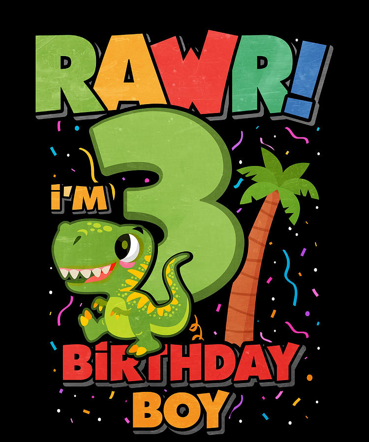 3 Birthday Poster green Painting by Hannah Sebastian - Pixels