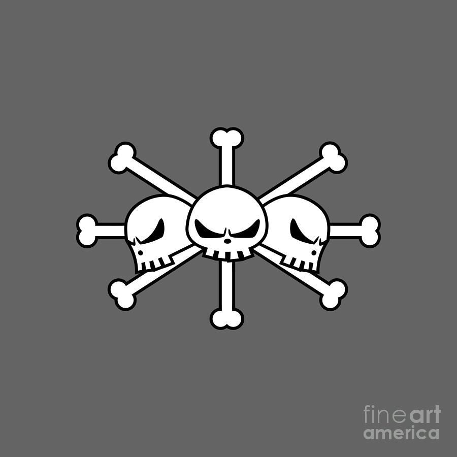 Blackbeard Pirates Jolly Roger Drawing by Silvia Nurul Hariyah - Pixels