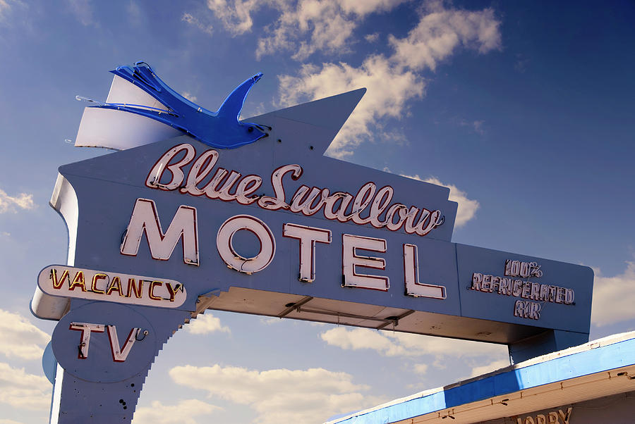 Blue Swallow Motel Tucumcari New Mexico #3 Photograph by Bob Pardue