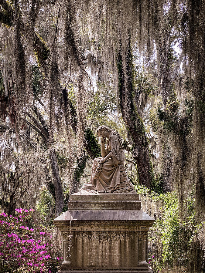 Bonaventure Memorial Statue, Bonaventure Cemetery, Savannah, Geo #3 Photograph by Dawna Moore Photography