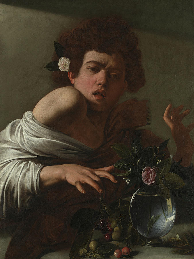 Portrait Painting - Boy Bitten by a Lizard #3 by Caravaggio