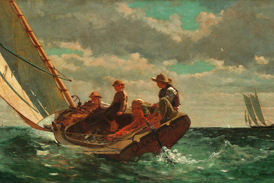 Breezing Up A Fair Wind Painting by Winslow Homer - Fine Art America