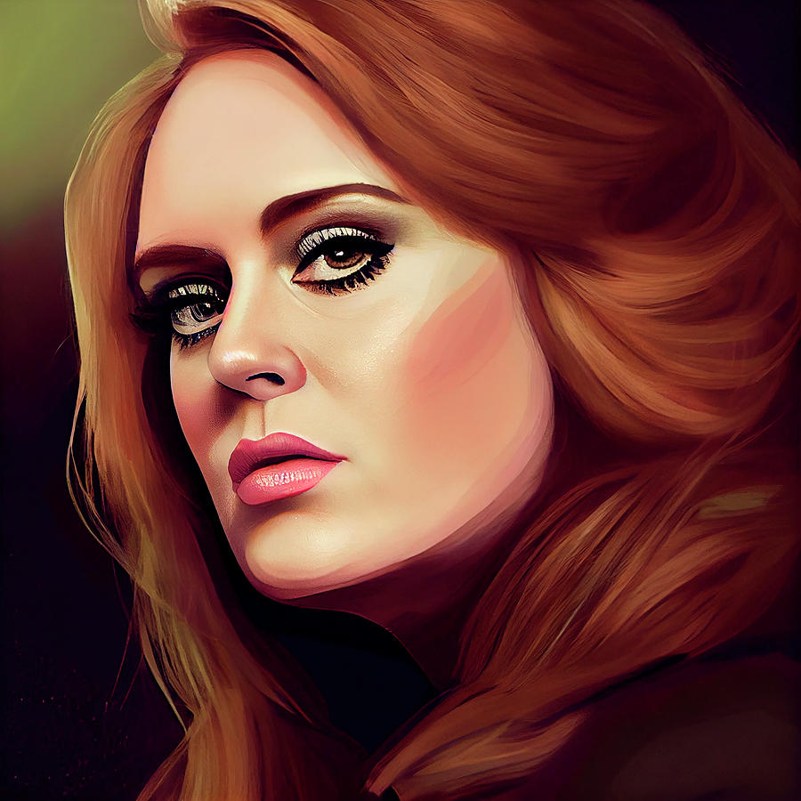 British singer songwriter Adele Digital Art by Tim Hill - Fine Art America