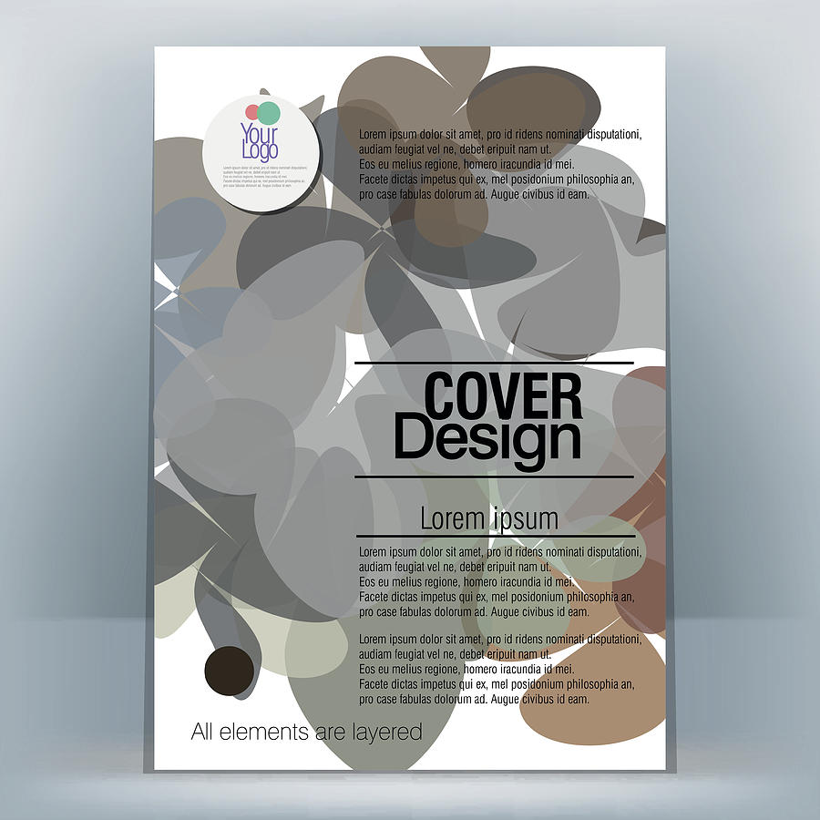 Brochure Design Template #3 Drawing by LEOcrafts