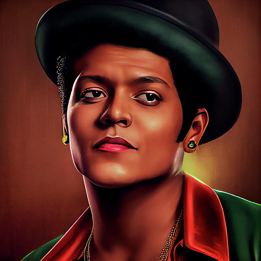 Bruno Mars Art Digital Art by Tim Hill - Fine Art America