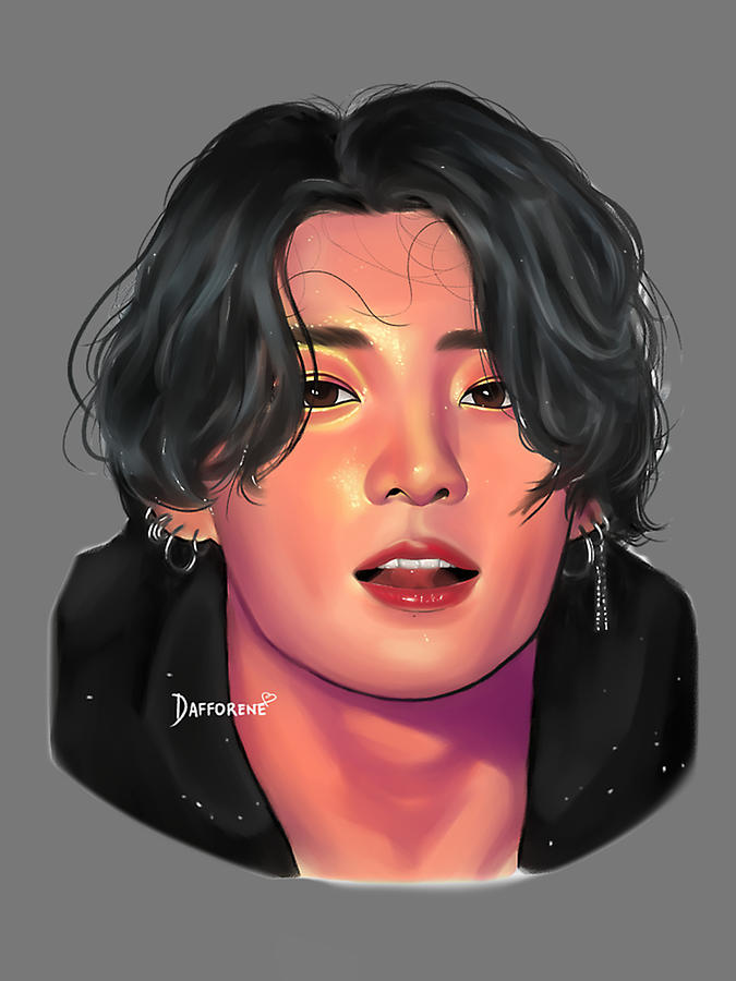 Bts Jungkook Digital Art by Alceste Berlioz - Pixels