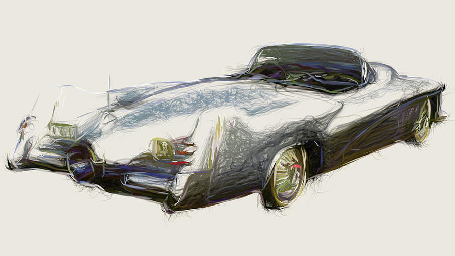 Buick LeSabre Concept Drawing #3 Digital Art by CarsToon Concept