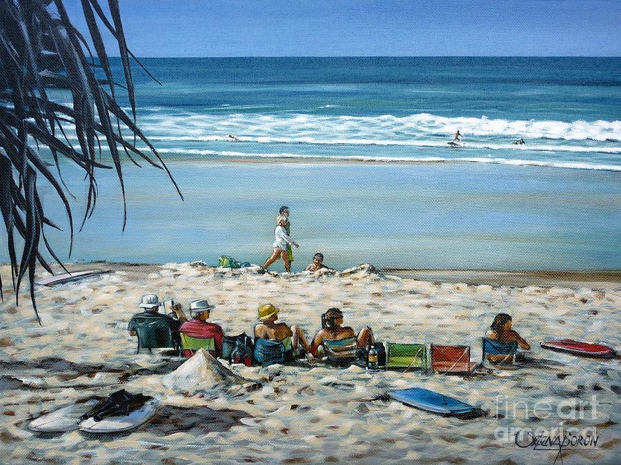 Burleigh Beach 220909 #3 Painting by Selena Boron
